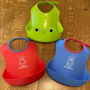 3 baby bib lot - baby bjorn and frog